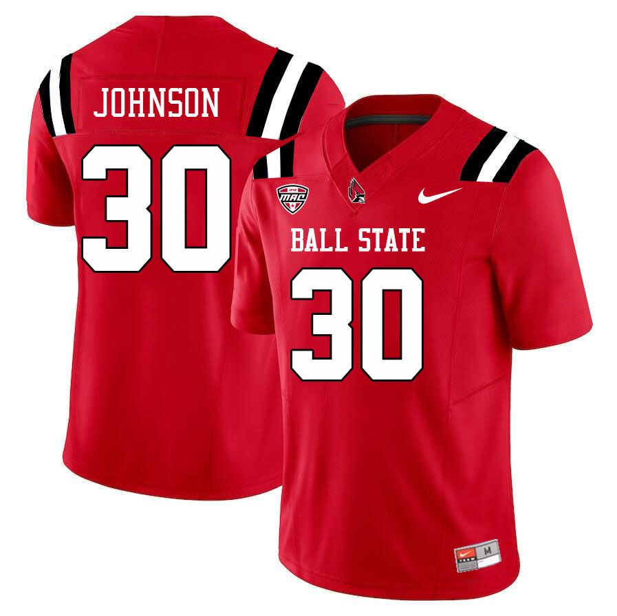 Ball State Cardinals #30 Caden Johnson College Football Jerseys Stitched Sale-Cardinal